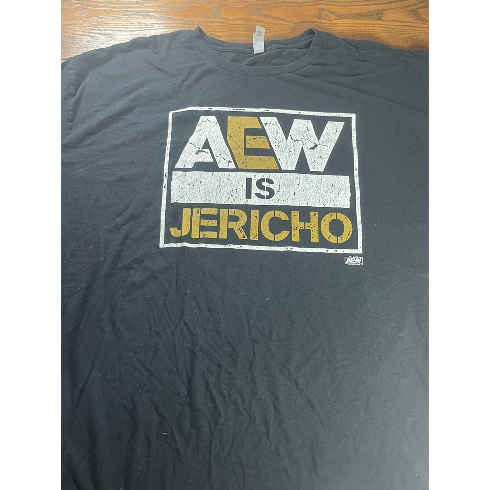 AEW Is Jericho All Elite Wrestling Men's Black Shirt Size 4XL